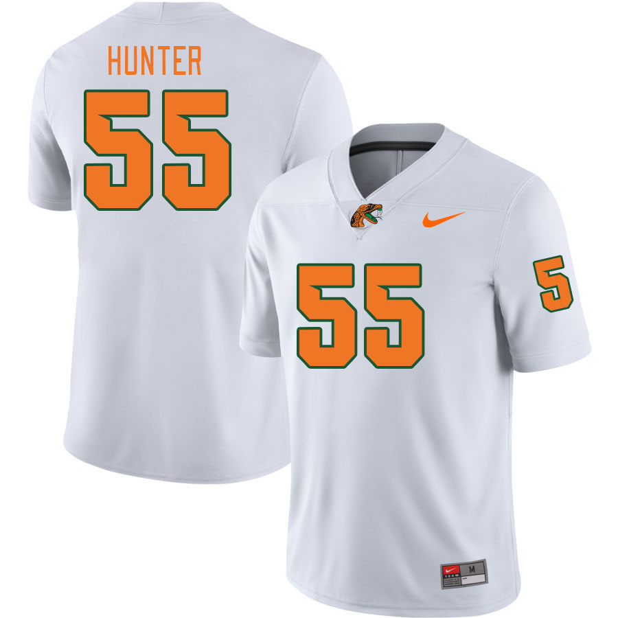 Men-Youth #55 Khalil Hunter Florida A&M Rattlers 2023 College Football Jerseys Stitched Sale-White